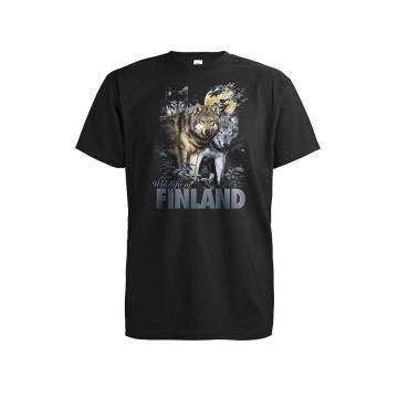 Black DC Wildlife of Finland Wolves T-shirt