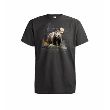 Grafiitinharmaa Karhu kivellä T-paita