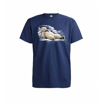 Tummansininen Lazy days jääkarhu T-paita