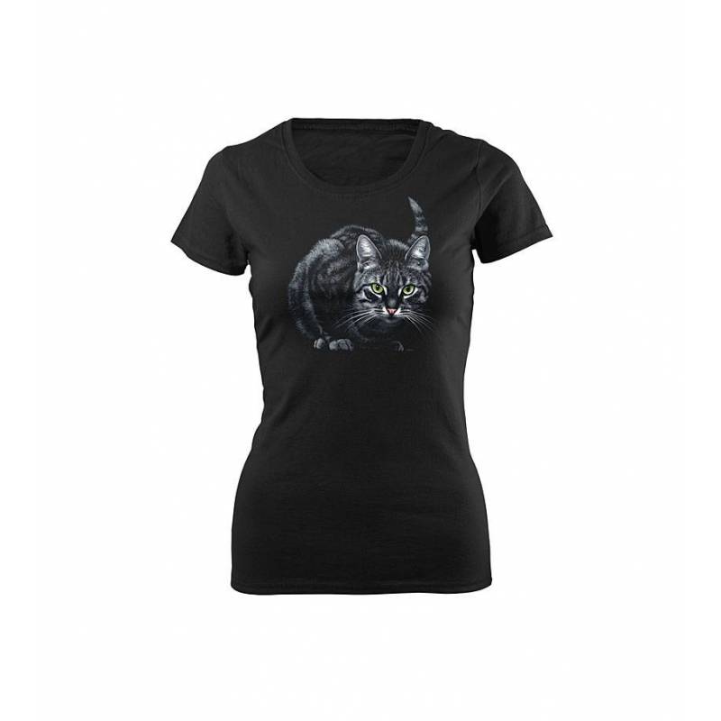 Black DC Cat Slim T-shirt