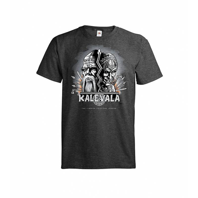 Dark melange gray DC Kalevala, Kasvot T-paita