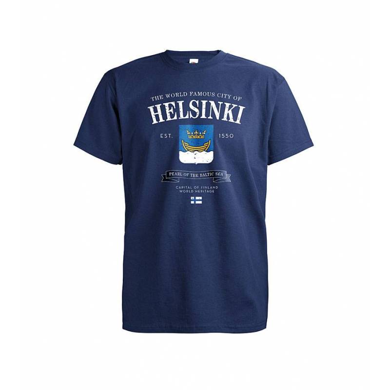 Tummansininen DC World Famous Helsinki T-paita