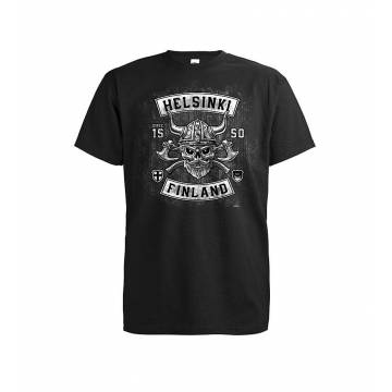 Musta DC Helsinki Viking T-paita