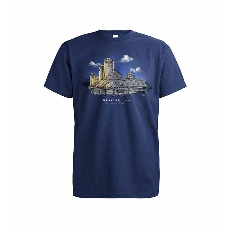 Tummansininen DC Olavinlinna T-paita