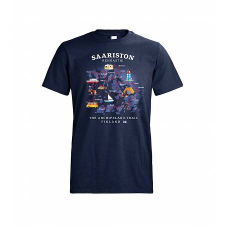 Tummansininen DC Saariston rengastie T-paita