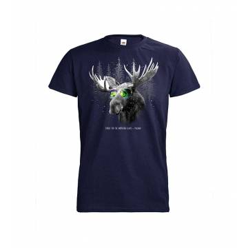 Deep Navy Moose with shades T-shirt