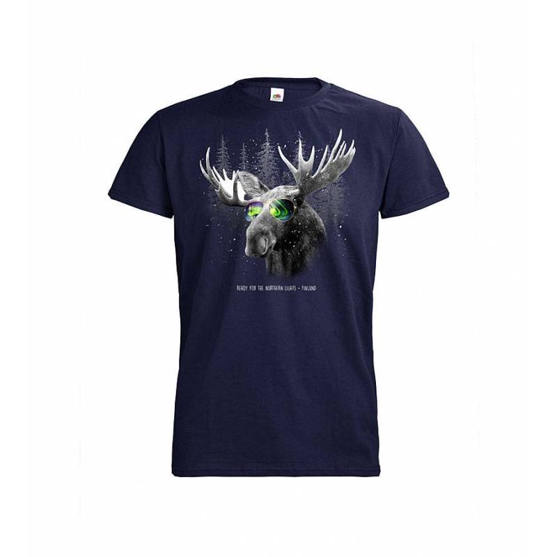 Deep Navy Moose with shades T-shirt