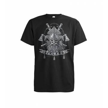 Musta DC Home of Vikings FINLAND T-paita