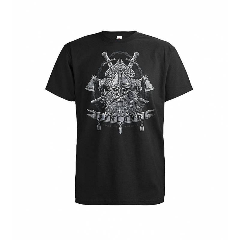 Musta DC Home of Vikings FINLAND T-paita