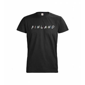 Musta DC Finland Friends T-paita