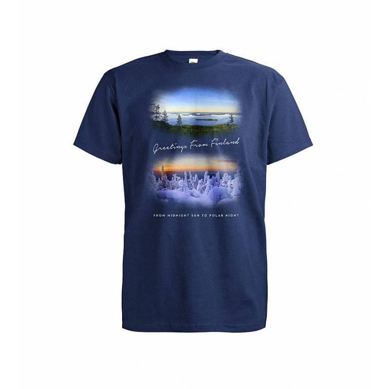 Navy Blue DC Greetings from Finland T-shirt