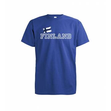 Royal sininen Suomen Lippu+Finland T-paita