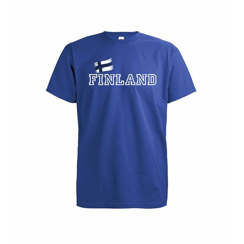 Royal sininen Suomen Lippu+Finland T-paita