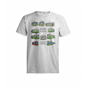 Heather Grey Old & New Trams T-shirt