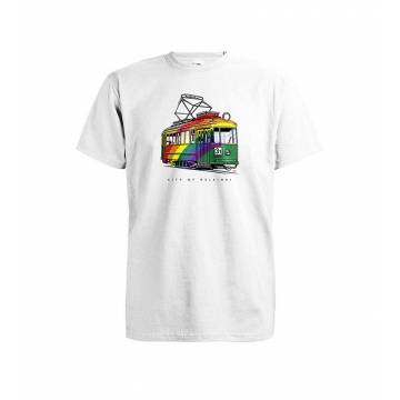 White DC Rainbow Tram, Hki T-shirt