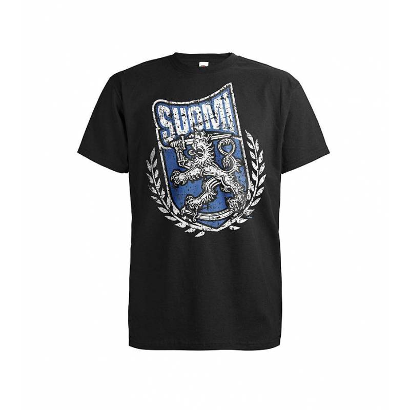 Black DC Suomi Lion and sprigs T-shirt