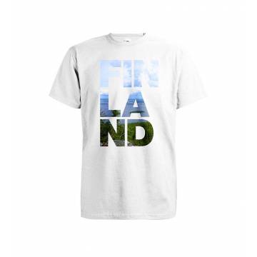 White DC Finland, landscape T-shirt