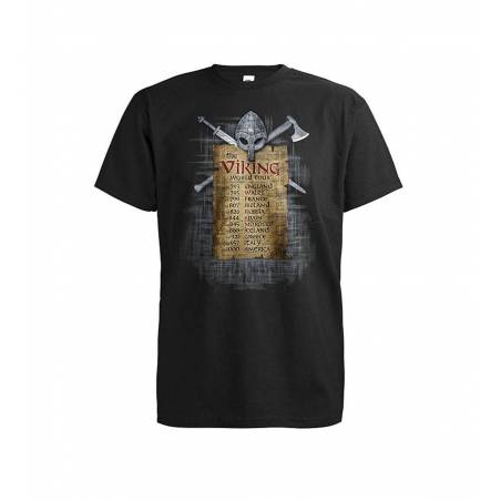 Musta Viking World Tour T-paita