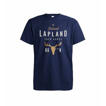 Syvänsininen DC Lapland - True North T-paita