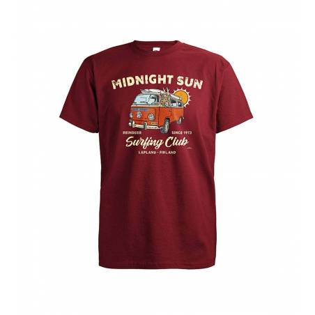 Brick Red DC Midnight Sun Surfing Club T-shirt