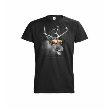 Black Reindeer and shades T-shirt