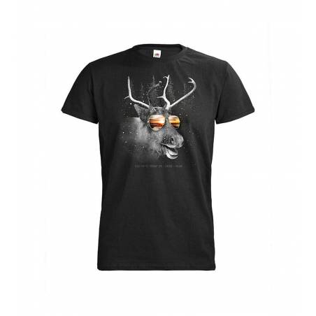 Black Reindeer and shades T-shirt