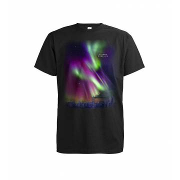 Black DC Aurora borealis  T-shirt