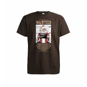 Suklaanruskea Wanted! Santa Claus T-paita