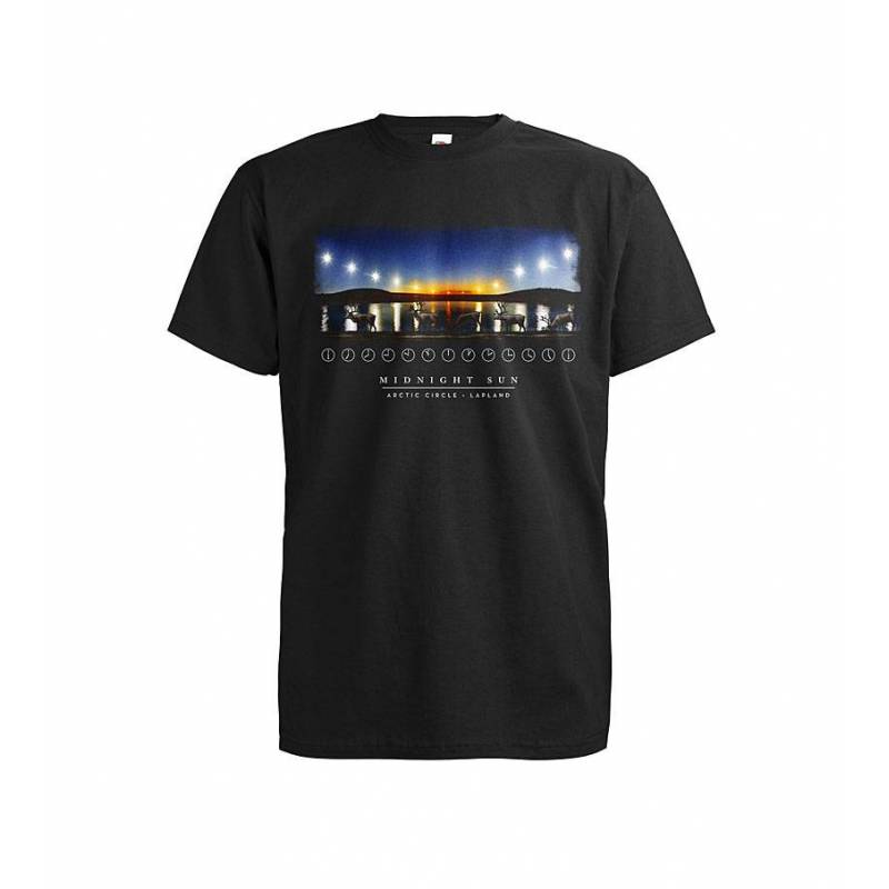 Black DC Midnight Sun, clock T-shirt