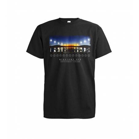 Black DC Midnight Sun, clock T-shirt