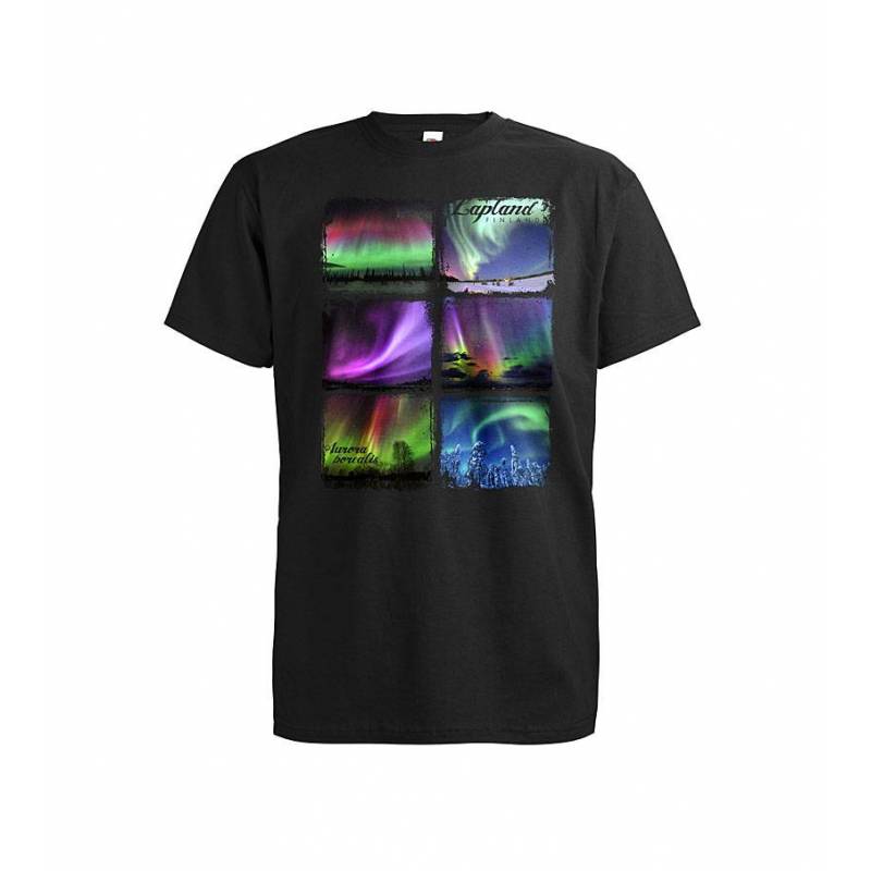 Black DC Aurora borealis collection T-shirt