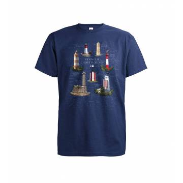 Tummansininen DC New finnish LighthousesT-paita