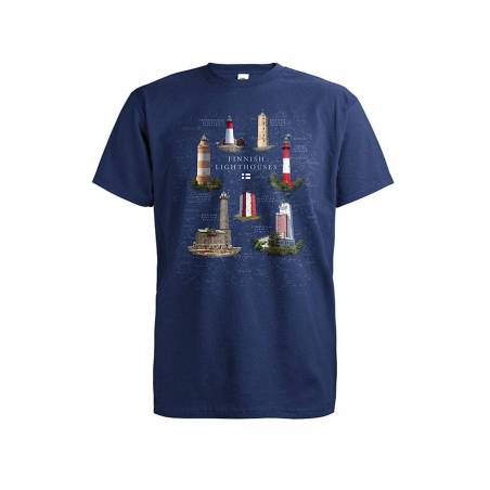 Tummansininen DC New finnish LighthousesT-paita