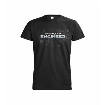Musta Trust me Iam Engineer T-paita
