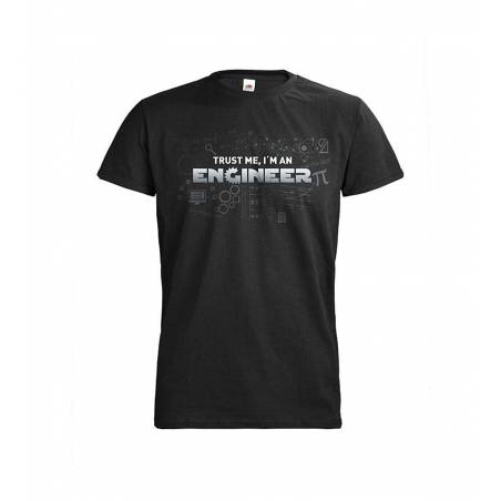 Black Trust me I'am Engineer T-shirt