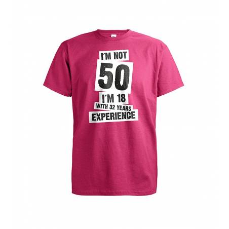 Fuksia I´m not 50 T-paita