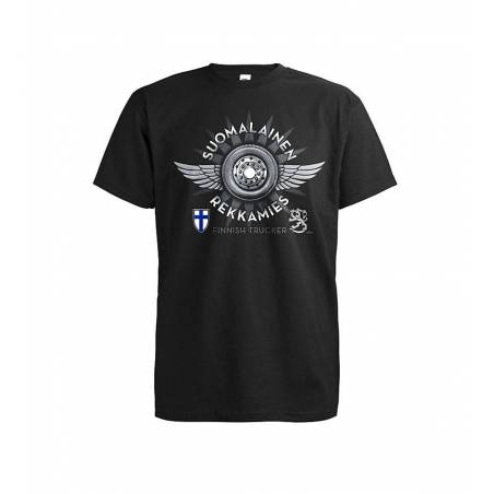 Black Finnish Truck Driver T-shirt