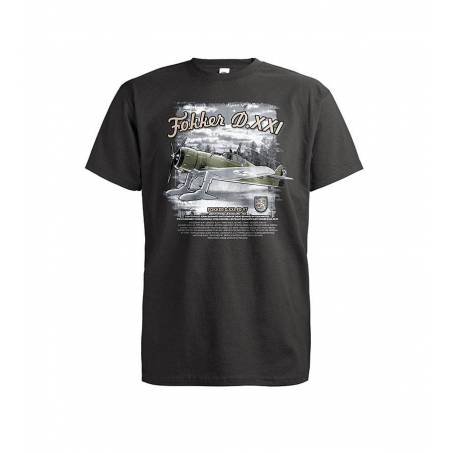 Light Graphite Fokker on airfield T-shirt