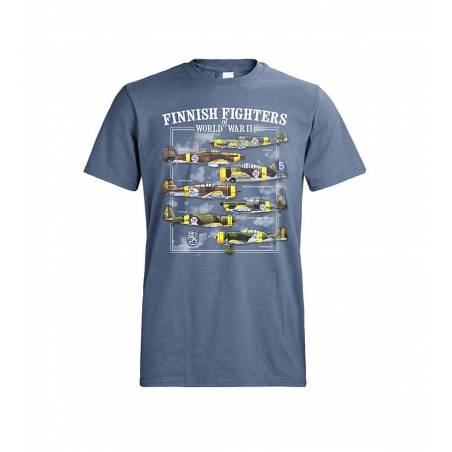 Steel Blue DC Finnish Warplanes T-shirt