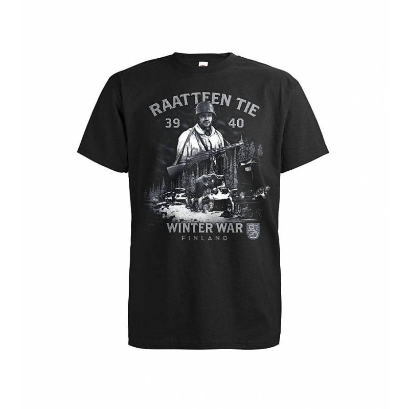 Black Raatteen Tie T-shirt