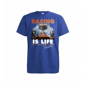 Sini/Valkoinen DC Racing is Life T-paita