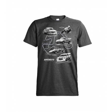 Dark melange gray Ahvenisto Race Circuit T-paita