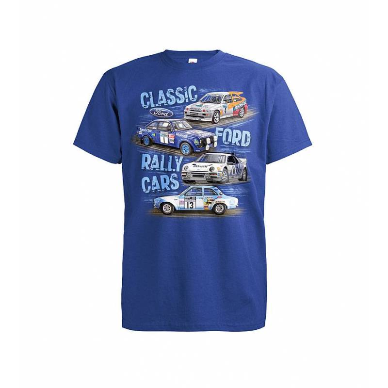 Royal sininen DC Classic Ford Rallycars T-paita