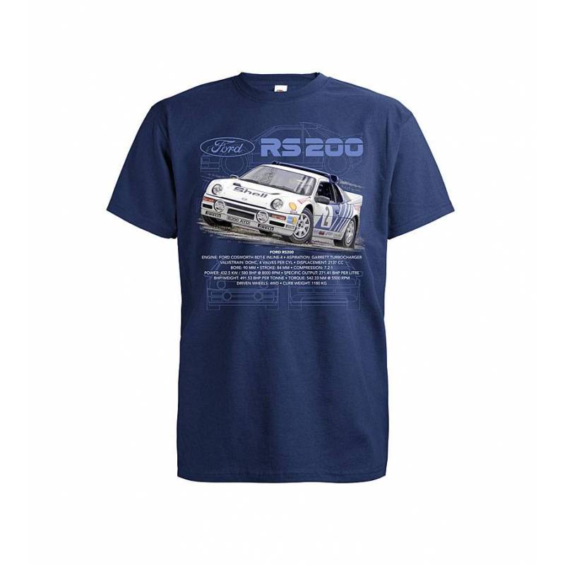 Navy Blue DC Ford RS200 T-shirt
