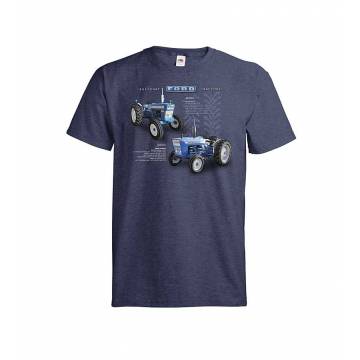 Navy Vintage Heather DC Ford 3000&4000 Tractors T-shirt