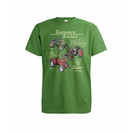 Kirkas vihreä DC Legendary Zetor T-paita