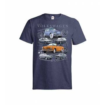 Meleerattu syvänsininen DC Classic Volkswagen T-paita