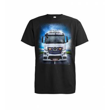 Musta DC Mersu Truck Team T-paita