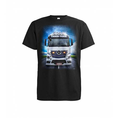 Musta DC Mersu Truck Team T-paita