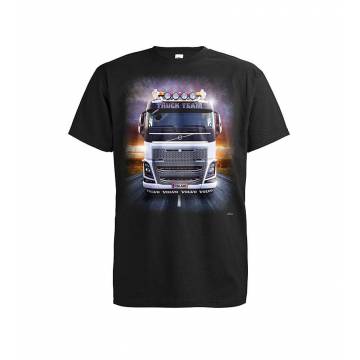 Musta DC Volvo Truck Team T-paita